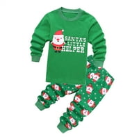 Aaiyomet Toddler Boy Outfit Set Girls Boys Božić Santa Xmas Pijamas postavio je meku djecu za spavanje