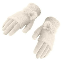 Haxmnou Ženske termalne rukavice toplo obložene pletene rukavice elastične zimske rukavice pletene tople