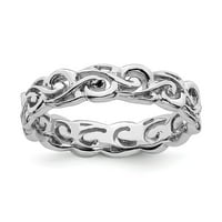 Sterling srebrne izraze za izraze polirane veličine prstena: 10; za odrasle i tinejdžere; Za žene i