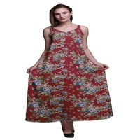 Bimba Rayon cvjetni ispisani ženski duga haljina šik boemska ljetna maxi plaža