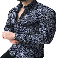 Neilla Muška bluza lapela majica za majice prema doljim vrhovima Muške torbice s jednim grudima, dugih