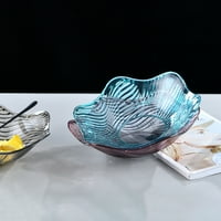 Plastična kristalna plodna ploča Cvjetni dizajn Snack orah za posudu Wave Candy Holder Salad Bowl za