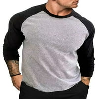 Diconna Muška majica u boji, dugi rukav O-izrez Jednostavni Cual Slim Fit BIC vrhovi