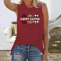 Usched Bunny košulje ženske majice za ženske ležerne majice bez rukava duksere vrhovi prsluk uskrsni