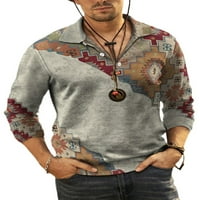 Voguele muns bluza Geometrijski vrhovi polo majica s dugim rukavima ured za majice Slim Fit Pulover