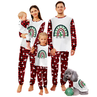 Dojenčad božićne pidžame klasične gornje i plaćene hlače Xmas Božićne pidžame za bebe odrasli dječji