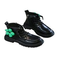 Daeful Kids Casual Cracy Up gležnjače čizme školske cipele Neklizajucne male pete kratki čizmi crni