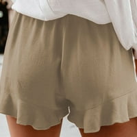 OKBOP Atletski kratke hlače za žene Ljeto plus veličine elastični struk džep labave čvrste kratke hlače