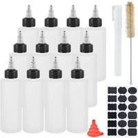 5oz plastične stisne boce sa bocom za ljepilo s crnim zatvaračem sa špedicom za čišćenje spremnika naljepnica