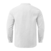 Crna poliesterska košulja tiskane košulje Muškarci Solid Color Top košulje Okrugli vrat Modna košulja