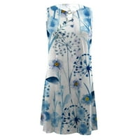 Ženske haljine Ženska dužina koljena ljetna elegantna haljina Boho Beach haljine cvjetne haljine za