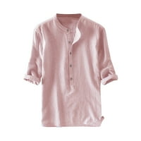 Homodles muške košulje kratkih rukava - na prodaju štand ovratnik prugaste ružičaste veličine xxl