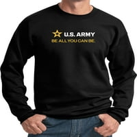 Vojska budi sve što možeš biti bijeli i zlatni traka pulover dukserica, mala crna