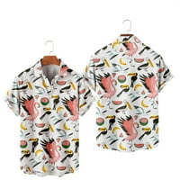 Havajska flamingo luksuzna tema Polos za žene tanke životinjske majice za muškarce žene
