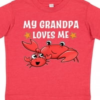Inktastic moj djed voli mene - sladak CRAB porodični poklon mali dječak ili majica mališana