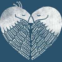 Ljubavne ptice mornarička plava grafički pulover Hoodie - dizajn od strane ljudi 2xl
