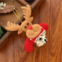Jikolililili božićni ukras Santa Claus Bear Deer Snjegović sa zvono privjesnim božićnim ukrasima