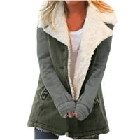 Moderna jakna za žene Ležerne modne labave plus fleece sa džepom drži topla jaknu