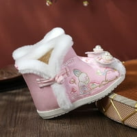 Djevojke platforme cipele za cipele za gležnjeve Toddler Etničko stil pamučne čizme za GilRS platna