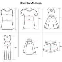 2DXuixsh haljine za žene plus veličina Ženska pamučna posteljina majica Top labavi fit casual tisak
