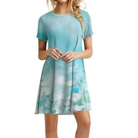 Pop prodavač modni ženski proljetni i ljetni tisak Tuničke haljine s kratkim rukavima plus veličina