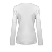 Fimkaul ženske košulje Zimske jeseni plus veličina dugih rukava Ležerne prilike O-izrez Sudac Easy Bluze