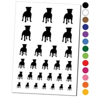 Staffordshire Bull terijer pas čvrsta vodootporna privremena tetovaža Set lažna umjetnička kolekcija