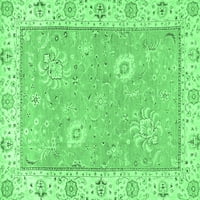 Ahgly Company Zatvoreni pravokutnik orijentalni smaragd zeleni tradicionalni prostirke, 2 '4 '