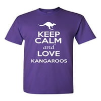 Budite mirni i volite kenguru velike ljubitelji ljubitelji ljubitelji za odrasle majica