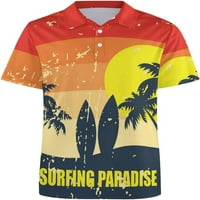 Sunset Beach Surfer Muška majica Kratki rukav Polo-majica Tee Majice