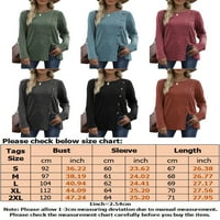 Paille ženske tipke Decor Plain Tee pletena putovanja tunika bluza posada Dnevno odjeća majica Pulover