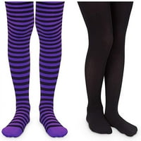 Jefferies Socks Girls Stripe najlon Halloween Božićne haljine pakovanje