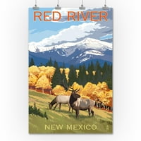 Crvena rijeka, novi Meksiko, vilk i planine
