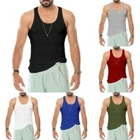 Muškarci tiska bez rukava na vrhu tee majica Sportska teretana mišića BodyBuilding bluza