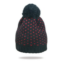 Žene Knit Slouchy Beanie Baggy Hat s pompomnim zimskim mekim toplim skijaškim kapama za bejzbol kape