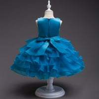 3-10T 3D cvjetna djevojka ruffle torta haljina za čipku za djecu vjenčanica djeveruše PAGEAnt party