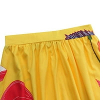 Relanfenk ženska boemska suknja za cvjetnu printu High Sheik Party Pocket Džepna maxi suknja Ženska