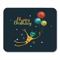 Boy šareni avanturistički rođendan sa slatkim vanzemaljskim balonima Baby Cartoon Mousepad jastučić