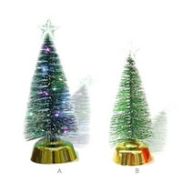 Božićno stablo šareno svjetloni snježni borov ukras Xmas Art Craft Day
