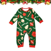 Fesfesfes Xmas PJS roditelj-dijete odijelo za djecu za djecu Xmas Porodično podudaranje pidžama puzanje