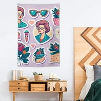 Zabavno i kreativno tapiserija za matični dan stilski i uljepšavajući zidni dekor za bilo koju sobu