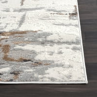 Abani Dunes kolekcija sivo smeđe 6 '9' četkica za suvremene površine