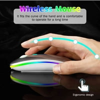 2.4GHz i Bluetooth miš, punjivi bežični LED miš za vivo Y30G također kompatibilan sa TV laptop MAC iPad