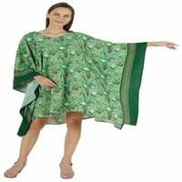 Moomaya ženska kapuljača kaftana kratka labava tunika casual kimono mini haljina za plažu