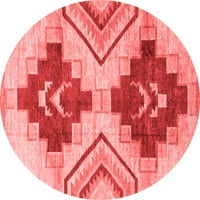 Ahgly Company u zatvorenom okruglom apstraktne crvene moderne prostirke, 4 '