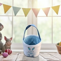 Bunny Easter Basket Canvas tiskane torbe Candy nose zečje za vožnju kućama i organizatori Organizator
