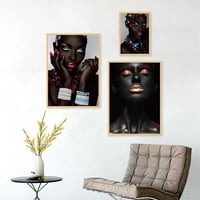 3D HD Ispis slikanje moderno afričke umjetnosti crna žena ukrasna slikarica ukras spavaće sobe