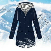 Kišne jakne za žene vodootporne plus veličine Ženska planinska vodootporna skijaška jakna Vjetrootporna kišna jakna zima topao kaput s kapuljačom
