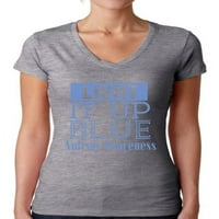 Neugodni stilovi Žene Itp It up plava podrška V-izrez majica za svijest o autizmu