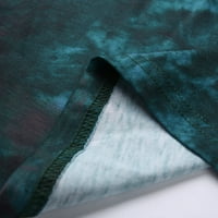 Luiyenes Ženski ljetni retro bojenje čipke Print Split haljine dugačka haljina